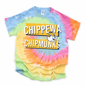 Chippewa Chipmunks Pastel Tie Dye T-shirt | CHIPPEWA ELEMENTARY SPIRITWEAR FUNDRAISER | Stay Cozy Boutique