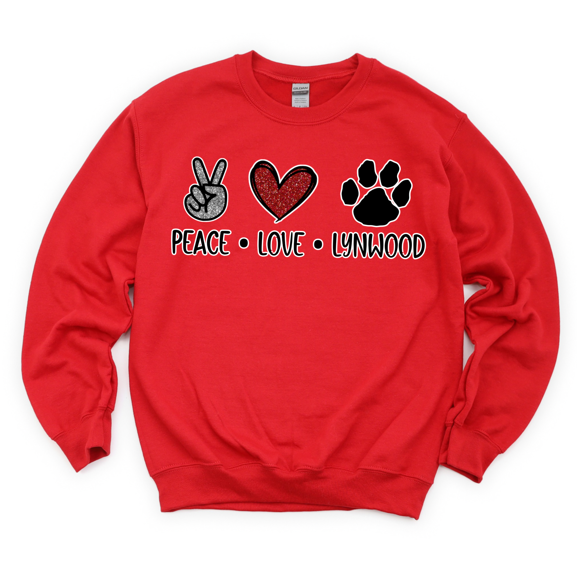 Peace Love Lynwood Crewneck Sweatshirt | LYNWOOD AVE ELEMENTARY SPIRITWEAR FUNDRAISER | Stay Cozy Boutique