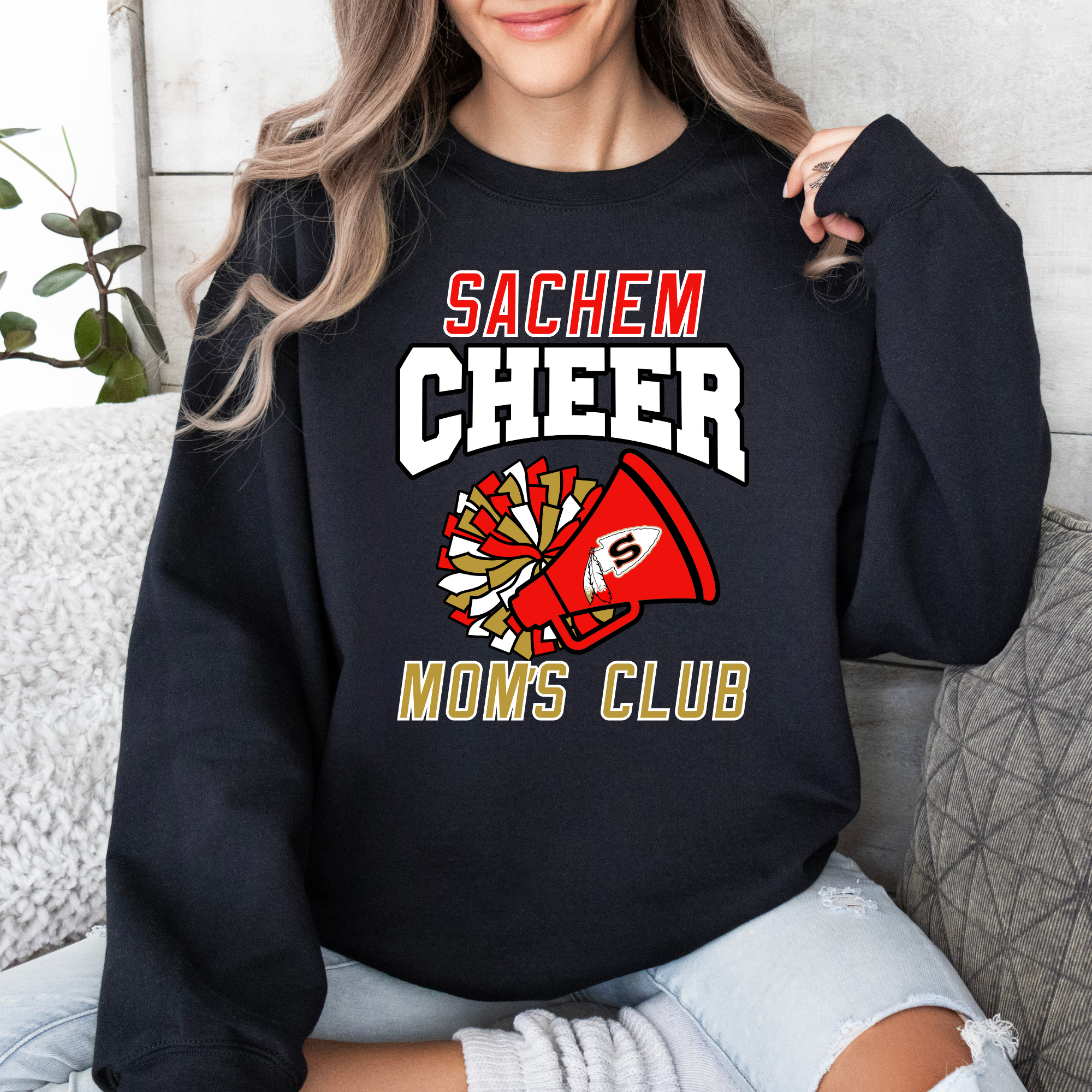 Sachem Cheer Mom’s Club Crewneck Sweatshirt | Stay Cozy Boutique