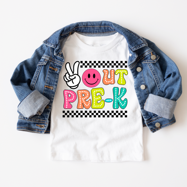 Peace Out Pre-K, Pre-K Shirt, Last Day of School Shirt, Pre-K Shirt, End of School Shirt