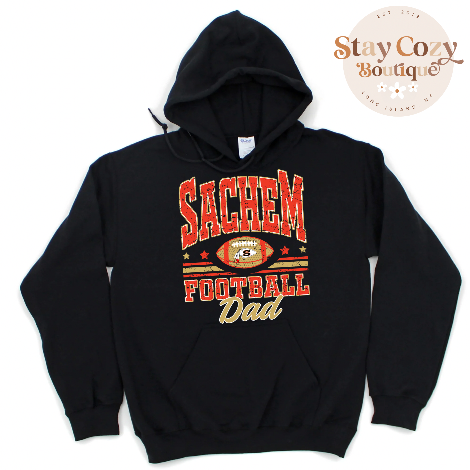 Sachem Football Dad Hoodie | Stay Cozy Boutique