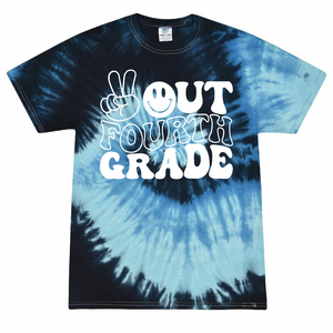 Peace Out Fourth Grade, Peace Out 4th Grade, Last Day of School Shirt, Teacher Shirt, Tie Dye Shirt