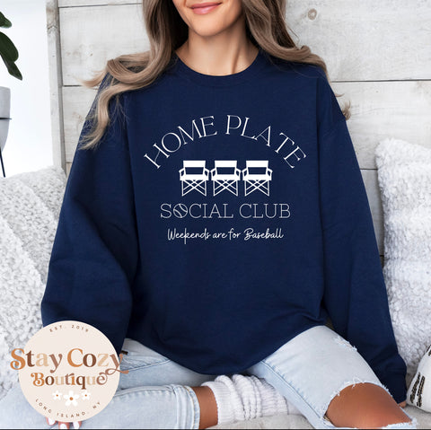 Home Plate Social Club Weekends are for Baseball Sweatshirt, Baseball Mom Sweatshirt, Baseball Mom Crewneck, Weekends are for Baseball Sweatshirt