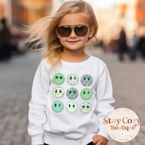 Youth Smilies St. Patrick’s Day Hoodie | Crewneck | T-shirt | St. Patrick’s Day🍀 | The Lucky Collection | Stay Cozy Boutique