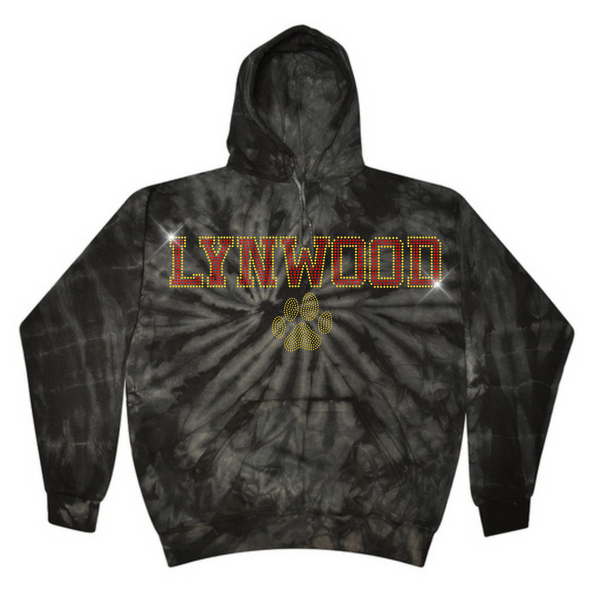 Rhinestone Bling Lynwood Tie Dye Hoodie | LYNWOOD AVE ELEMENTARY SPIRITWEAR FUNDRAISER | Stay Cozy Boutique