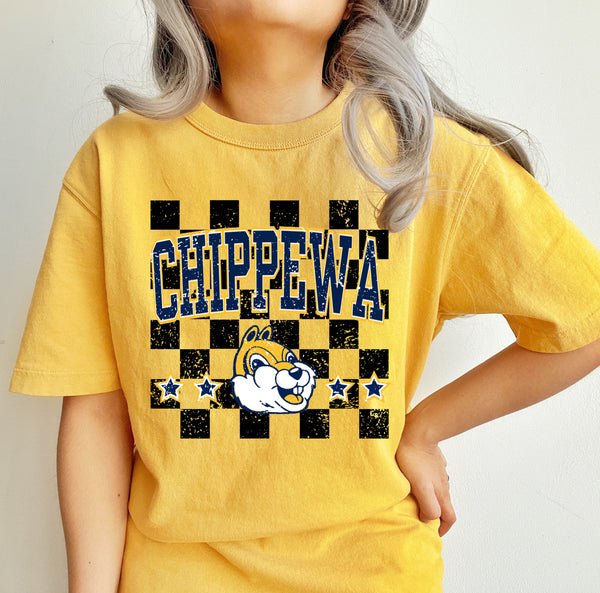 Chippewa Checkered T-shirt | CHIPPEWA ELEMENTARY SPIRITWEAR FUNDRAISER | Stay Cozy Boutique