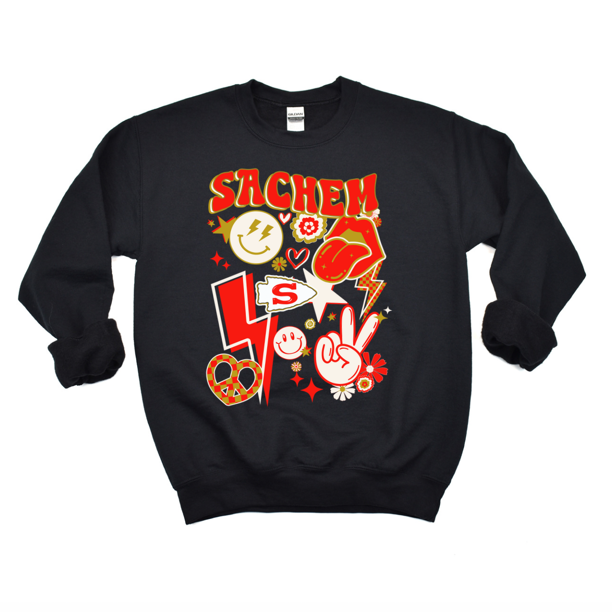 Retro Sachem Crewneck Sweatshirt | LYNWOOD AVE ELEMENTARY SPIRITWEAR FUNDRAISER | Stay Cozy Boutique