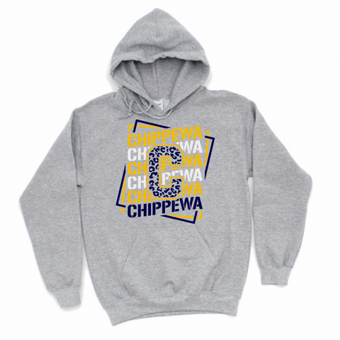 Chippewa Stacked Leopard Hoodie | CHIPPEWA ELEMENTARY SPIRITWEAR FUNDRAISER | Stay Cozy Boutique