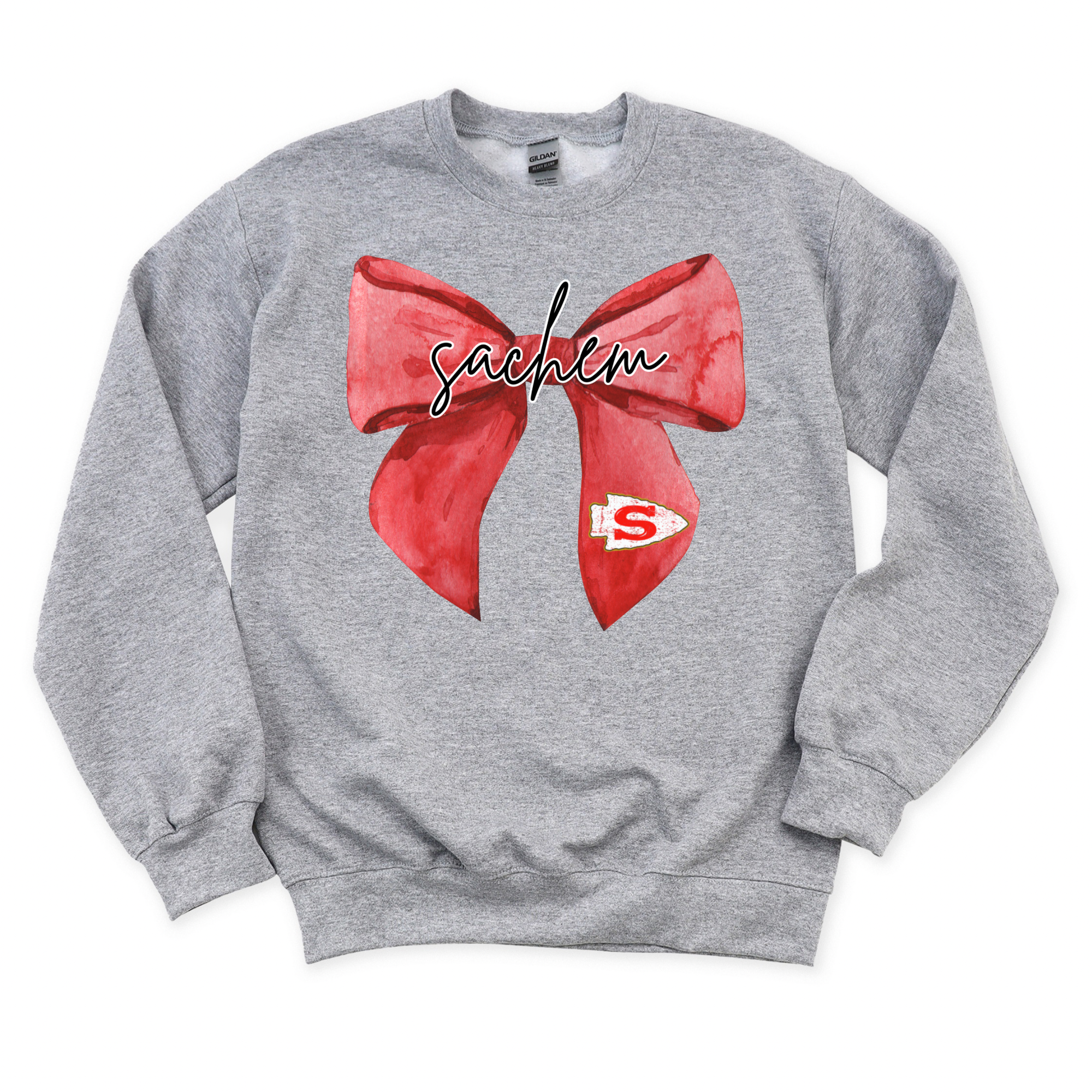 Coquette Sachem Bow Crewneck Sweatshirt | WAVERLY ELEMENTARY SPIRITWEAR FUNDRAISER | Stay Cozy Boutique