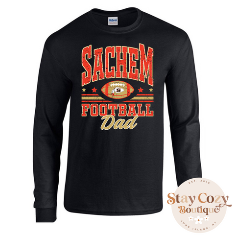 Sachem Football Dad Long Sleeve T-Shirt | Stay Cozy Boutique