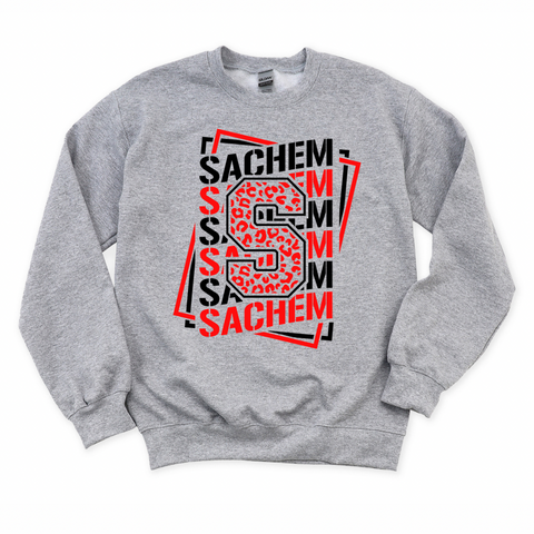 Sachem Stacked Leopard Crewneck Sweatshirt | Stay Cozy Boutique