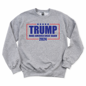 Trump 2024 MAGA Crewneck Sweatshirt, Trump Train Sweatshirt, Trump 2024, Donald Trump, 47th president, Trump sweatshirt