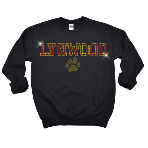 Rhinestone Bling Lynwood Crewneck Sweatshirt | LYNWOOD AVE ELEMENTARY SPIRITWEAR FUNDRAISER | Stay Cozy Boutique