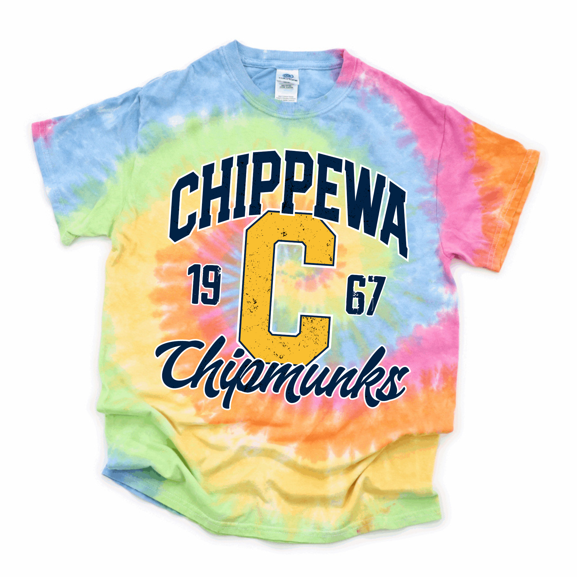 Chippewa Chipmunks Pastel Tie Dye T-shirt | CHIPPEWA ELEMENTARY SPIRITWEAR FUNDRAISER | Stay Cozy Boutique