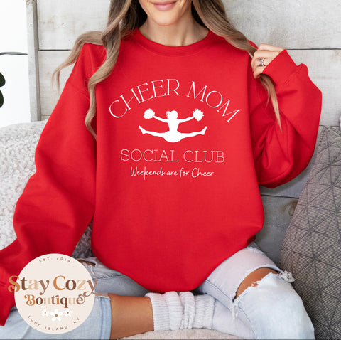 Cheer Mom Social Club Weekends are for Cheer Sweatshirt, Cheer Mom Sweatshirt, Cheer Mom Crewneck, Weekends are for Cheer Sweatshirt