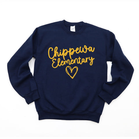 Puffed Chippewa Elementary Crewneck Sweatshirt | CHIPPEWA ELEMENTARY SPIRITWEAR FUNDRAISER | Stay Cozy Boutique