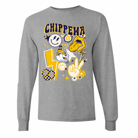 Retro Chippewa Long Sleeve Shirt | CHIPPEWA ELEMENTARY SPIRITWEAR FUNDRAISER | Stay Cozy Boutique