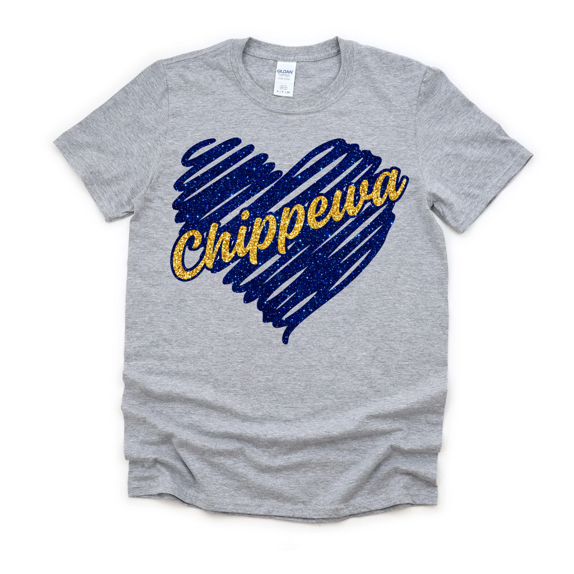 Glitter Chippewa Heart T-shirt | CHIPPEWA ELEMENTARY SPIRITWEAR FUNDRAISER | Stay Cozy Boutique