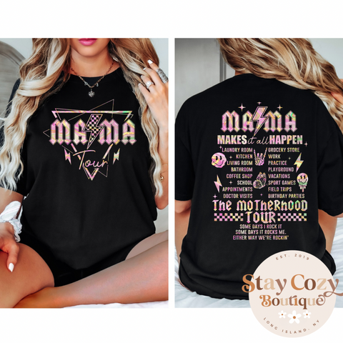 Motherhood Tour Comfort Colors T-Shirt, Some Days I Rock It T-Shirt, Mama lighting bolt, Mama Funny Tour, Mother's Day Funny T-Shirt, Mama Skeleton T-Shirt, Mama Checkered T-Shirt