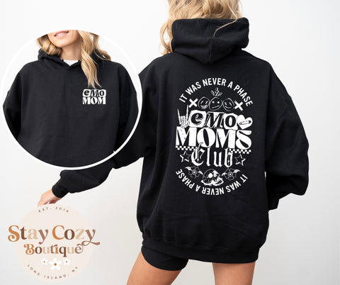 Emo Moms Club Hoodie, Emo Gift, Emo Tees, Emo T-shirt, Scene shirt, It Was Never A Phase, Emo Forever, Goth Emo T-Shirt