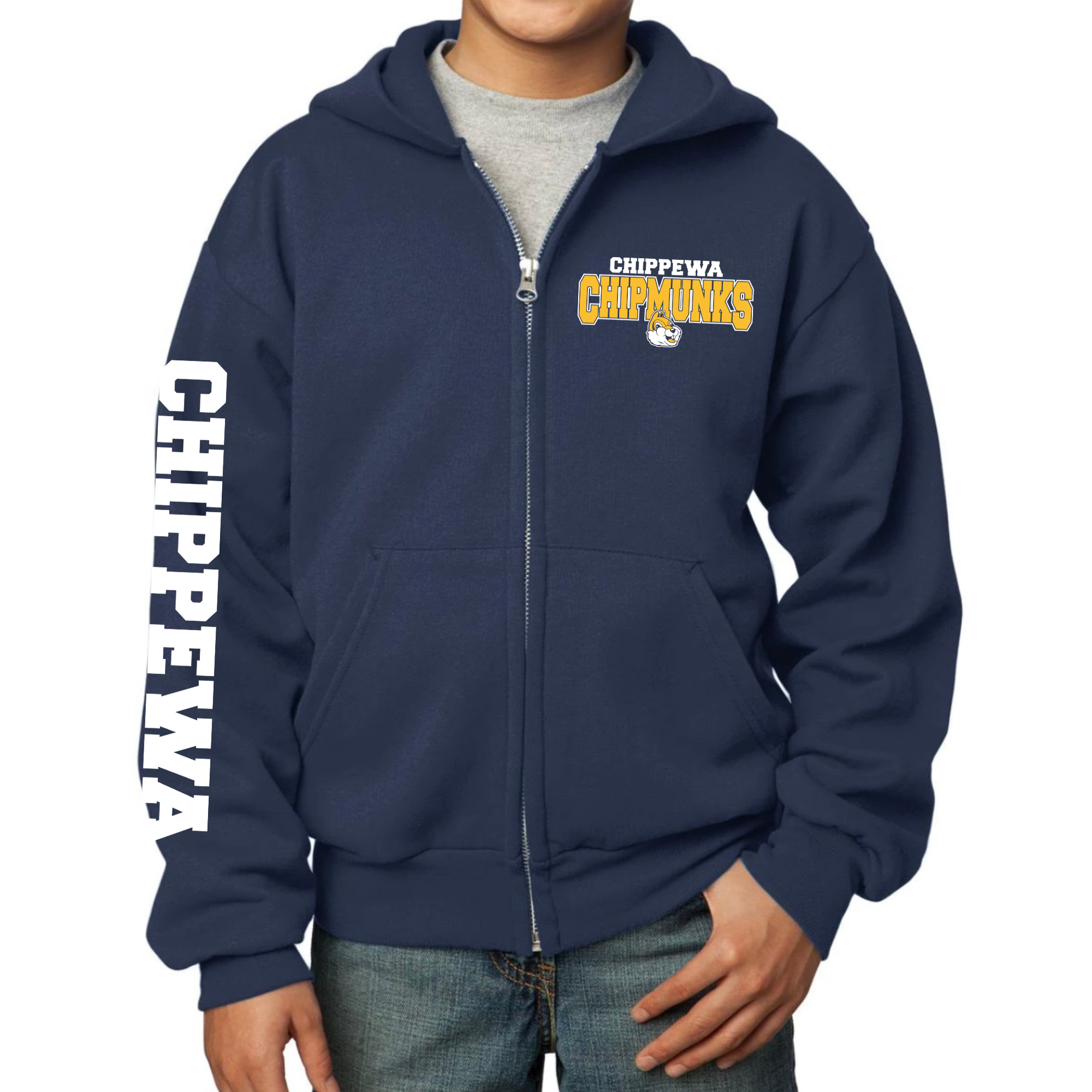 Chippewa Zip Up Sweatshirt | CHIPPEWA ELEMENTARY SPIRITWEAR FUNDRAISER | Stay Cozy Boutique