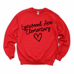 Puffed Lynwood Ave Elementary Crewneck Sweatshirt | LYNWOOD AVE ELEMENTARY SPIRITWEAR FUNDRAISER | Stay Cozy Boutique