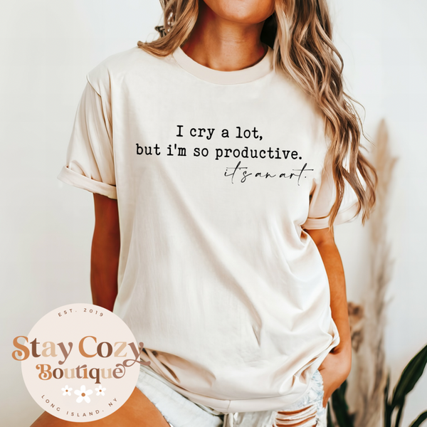 I Cry a lot but I'm so Productive it's an Art Comfort Colors T-Shirt, The Tortured Poets Department Member comfort colors T-Shirt, The Tortured Poets comfort colors, TTPD comfort colors T-Shirt, All's Fair in Love and Poetry comfort colors T-Shirt