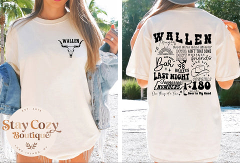 Vintage Wallen Country Music T-Shirt, Vintage Concert Shirt, Western Tour Tshirt, Cowboy Vintage Wallen,Trendy Cowgirl