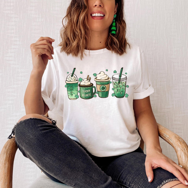 Lucky A Latte Crewneck | Hoodie | T-Shirt | St. Patrick's Day🍀 | The Lucky Collection | Stay Cozy Boutique