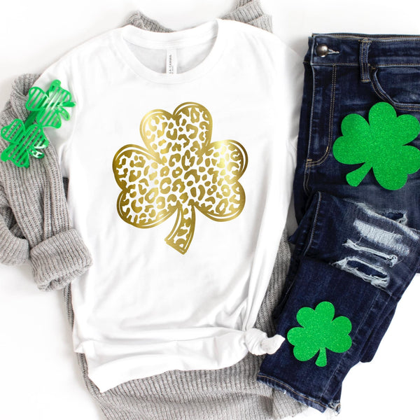 Metallic Gold Shamrock Crewneck | Hoodie | T-Shirt | St. Patrick's Day🍀 | The Lucky Collection | Stay Cozy Boutique