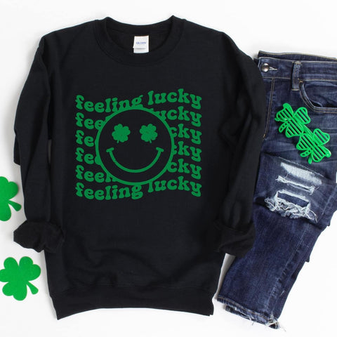 Feeling Lucky Crewneck | Hoodie | T-Shirt | St. Patrick's Day🍀 | The Lucky Collection | Stay Cozy Boutique