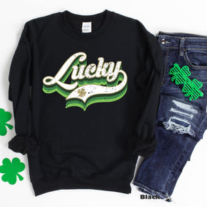 Retro Lucky Crewneck | Hoodie | T-Shirt | St. Patrick's Day🍀 | The Lucky Collection | Stay Cozy Boutique