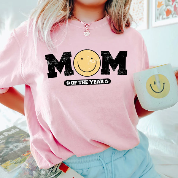 Mom of the Year Smiley T-Shirt | Hoodie | Stay Cozy Boutique