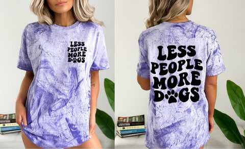 Less People More Dogs Tie Dye T-shirt | Stay Cozy Boutique