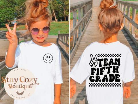 Team Fifth Grade T-Shirt | Back To School | Youth Graphic Tees | Comfort Colors | Stay Cozy Boutique