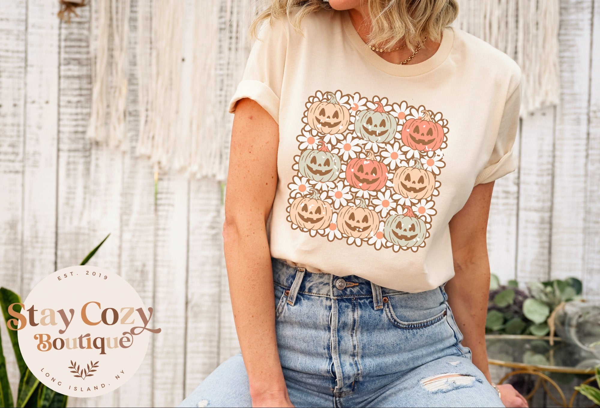 Pumpkin Flowers T-Shirt | Crewneck | Hoodie | Stay Cozy Boutique