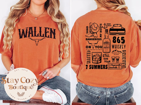 Vintage Wallen Country Music T-Shirt, Vintage Concert Shirt, Western Tour Tshirt, Cowboy Vintage Wallen,Trendy Cowgirl