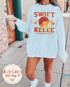 Swift/Kelce Crewneck Sweatshirt, Taylor Swift, Swiftie, Travis Kelce 87 Sweatshirt, 87 Chiefs Sweatshirt,l