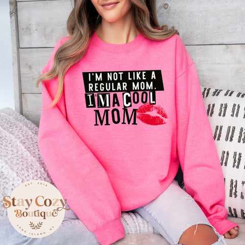 I’m Not a Regular Mom I’m a Cool Mom Crewneck Sweartshirt, Mean Girls Sweatshirt, So Fetch Sweatshirt, On Wednesdays We Wear Pink Sweatshirt