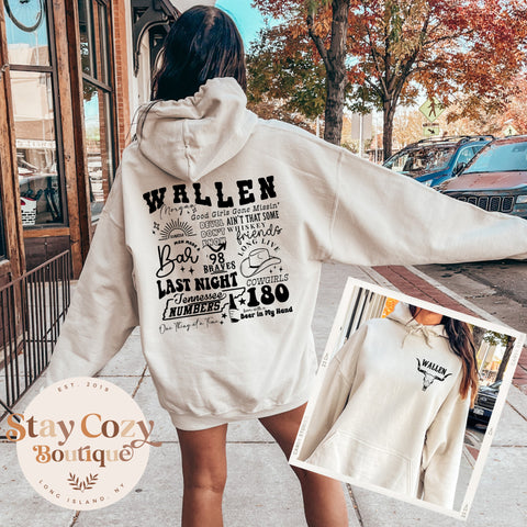 Vintage Wallen Country Music Hoodie, Vintage Concert Shirt, Western Tour Tshirt, Cowboy Vintage Wallen,Trendy Cowgirl