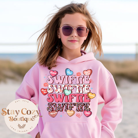 Youth Swiftie Valentine Hoodie, Swiftie Valentine Day Hoodie, Trendy Sweatshirt, Swiftie Shirt, Swiftie Sweatshirt, The Eras Tour Hoodie