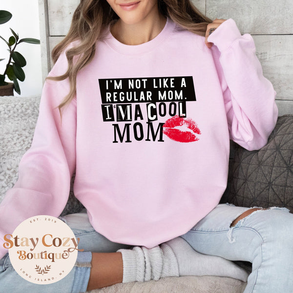 I’m Not a Regular Mom I’m a Cool Mom Crewneck Sweartshirt, Mean Girls Sweatshirt, So Fetch Sweatshirt, On Wednesdays We Wear Pink Sweatshirt