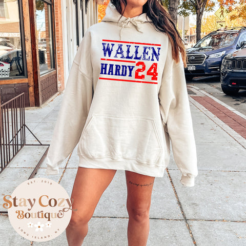 Vintage Wallen/Hardy 24 Country Music Hoodie, Vintage Concert Shirt, Western Tour Tshirt, Cowboy Vintage Wallen,Trendy Cowgirl