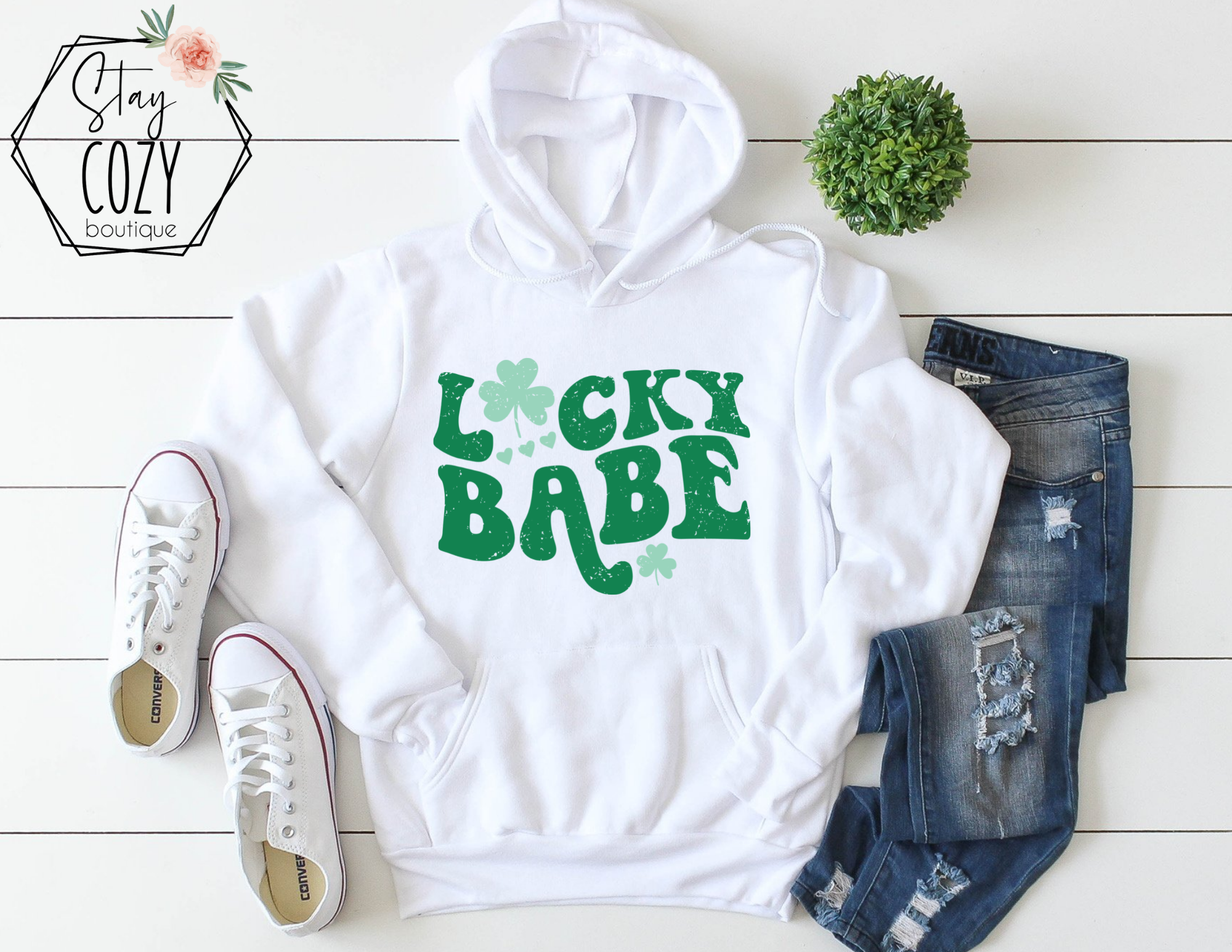 Lucky Babe Crewneck | Hoodie | T-Shirt | St. Patrick's Day🍀 | The Lucky Collection | Stay Cozy Boutique