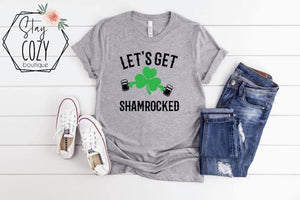 Let’s Get Shamrocked Crewneck | Hoodie | T-Shirt | St. Patrick's Day🍀 | The Lucky Collection | Stay Cozy Boutique