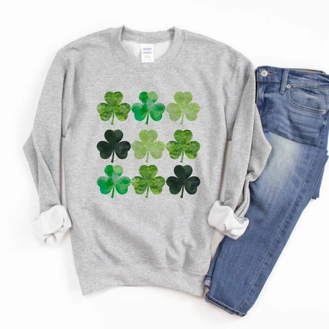Shamrock tic-tac-toe Crewneck | Hoodie | T-Shirt | St. Patrick's Day🍀 | The Lucky Collection | Stay Cozy Boutique