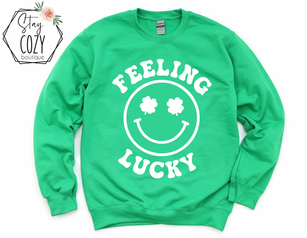 Feeling Lucky Crewneck | Hoodie | T-Shirt | St. Patrick's Day🍀 | The Lucky Collection | Stay Cozy Boutique