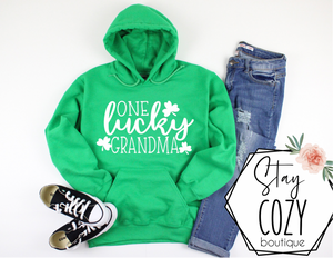 One Lucky Grandma Crewneck | Hoodie | T-Shirt | St. Patrick's Day🍀 | The Lucky Collection | Stay Cozy Boutique