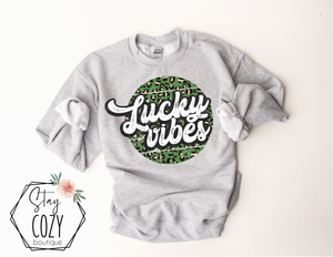 Lucky Vibes Crewneck | Hoodie | T-Shirt | St. Patrick's Day🍀 | The Lucky Collection | Stay Cozy Boutique