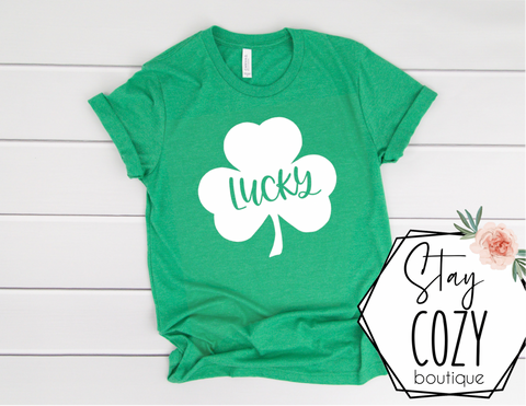 Lucky Shamrock Crewneck | Hoodie | T-Shirt | St. Patrick's Day🍀 | The Lucky Collection | Stay Cozy Boutique